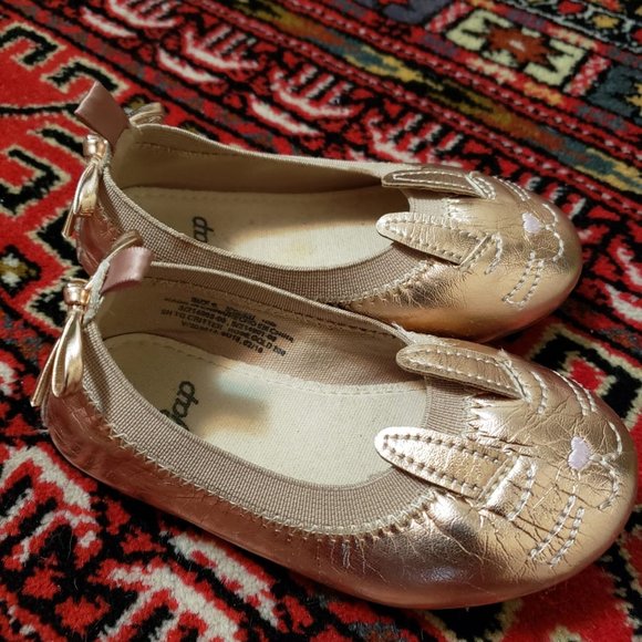 Gap Baby Girl Toddler size 6 Bunny Flats - Picture 2 of 3